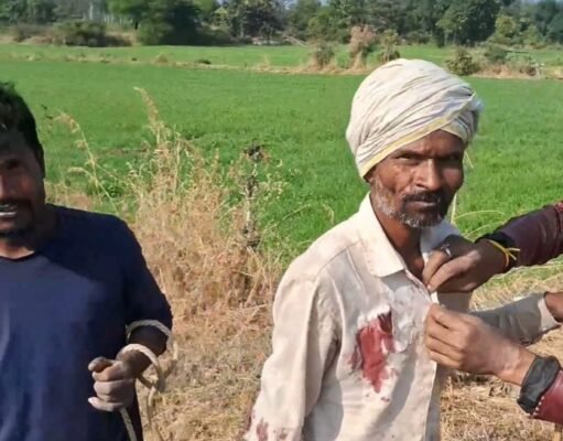 बाघ ने किया किसान पर हमला,जिला अस्पताल में चल रहा इलाज