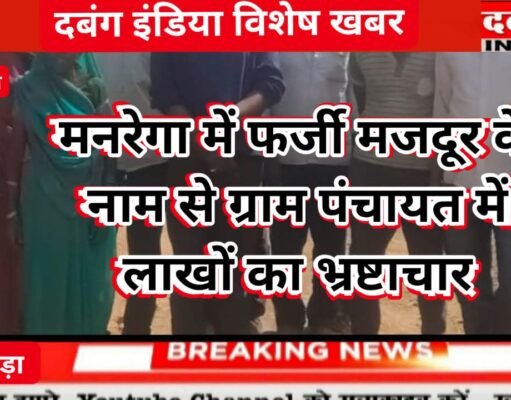 मनरेगा के काम में फर्जी मजदूर, सरपंच सचिव की मिली भगत