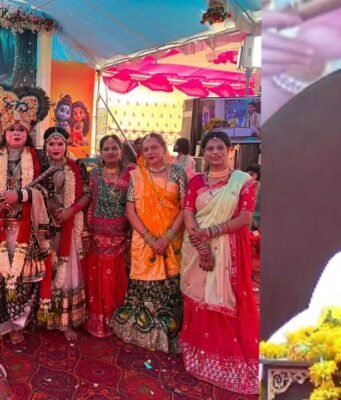 भागवत कथा छठा दिन: कंस वध प्रसंग के साथ आज धूमधाम से मनाया गया श्रीकृष्ण-रुक्मिणी विवाहोत्सव
