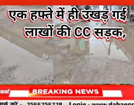 एक हफ्ते में ही उखड़ गई ढाई लाख की CC सड़क, गुरैया पंचायत में भ्रष्टाचार उजागर