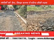 जनपद के आदेशों को ठेंगा, तिवड़ा कामथ में घटिया सीसी सड़क